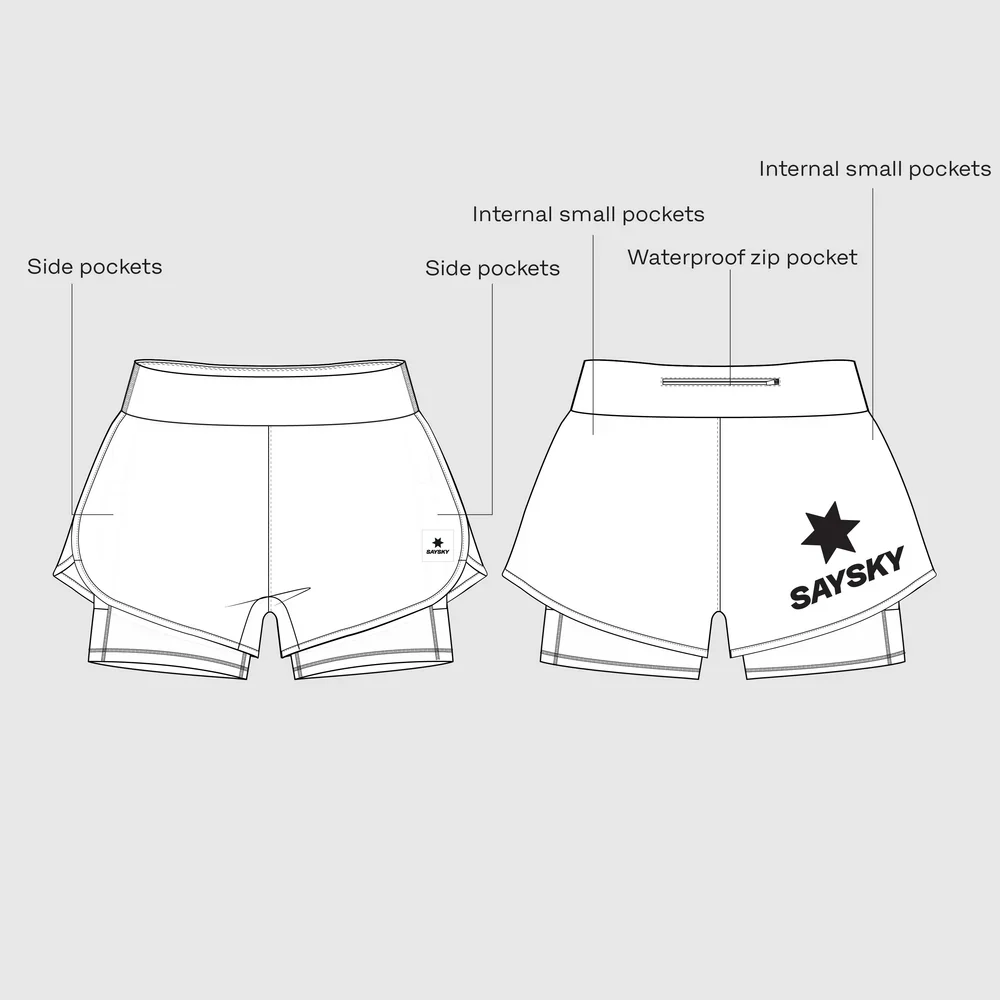 W PACE 2 IN 1 SHORTS 3" | BLUE - Image 9