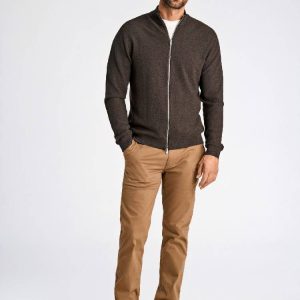 100% merino zip through knit