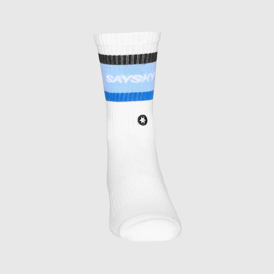 EVERYDAY CREW SOCKS | WHITE / BLUE - Image 3