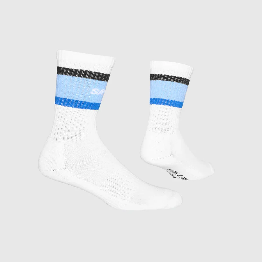 EVERYDAY CREW SOCKS | WHITE / BLUE