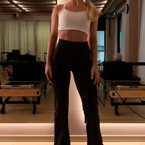 Active Flared Pants Short Brown