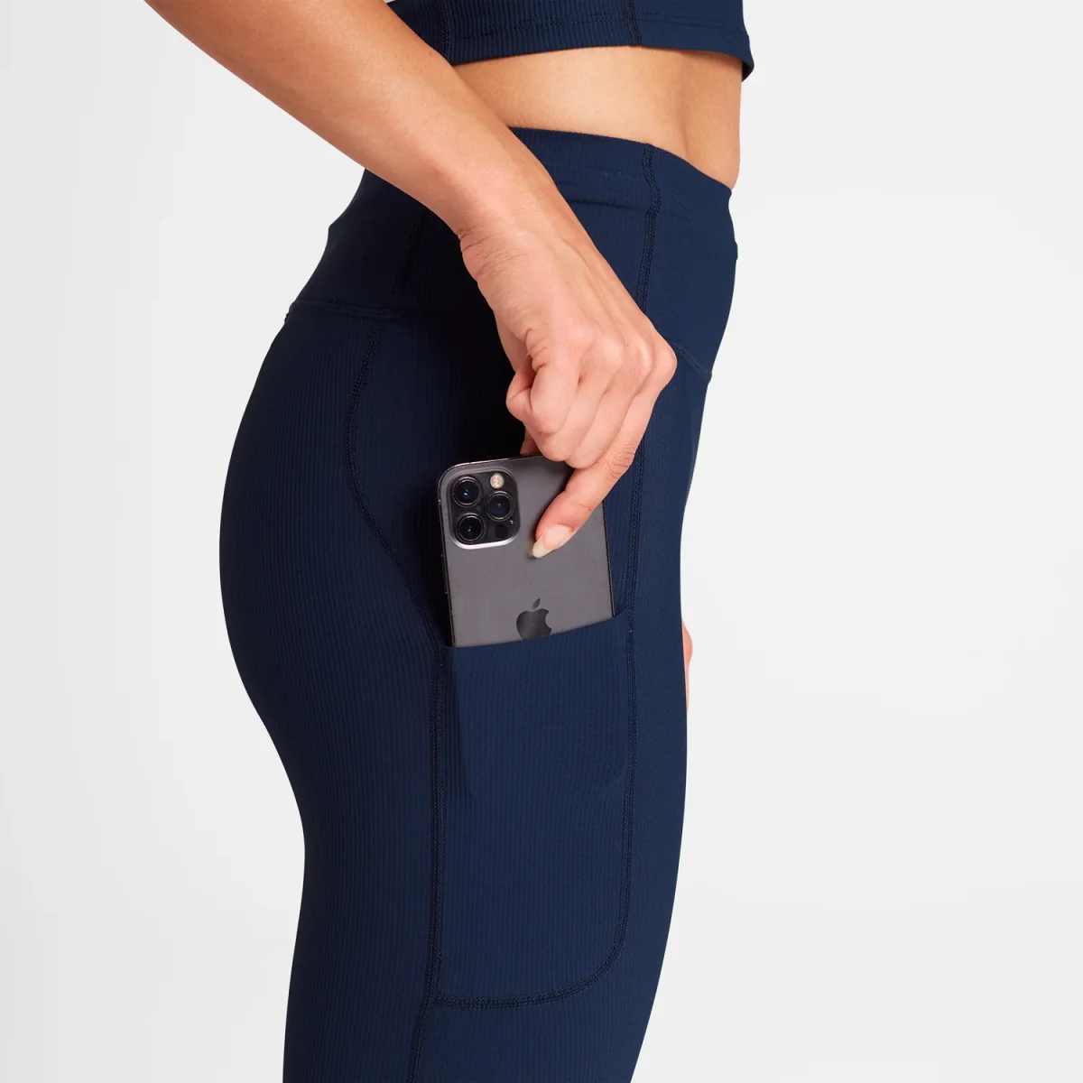 W COMBAT+ RIB LONG TIGHTS | BLUE - Image 3