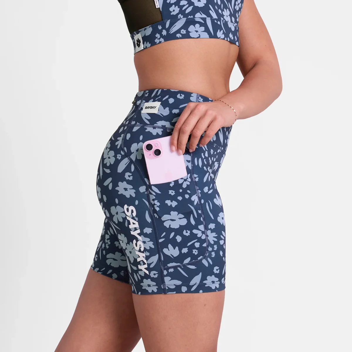 W COMBAT+ SHORT TIGHTS 7" | BLUE FLOWER - Image 4