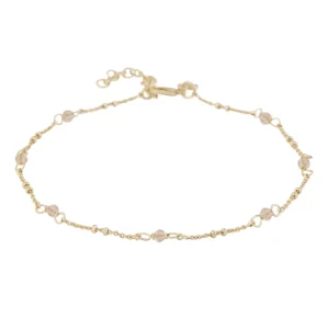 Harper chain anklet g/champagne - Onesize