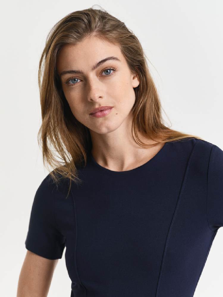 FIT AND FLARE SS JERSEY DRESS - Image 3